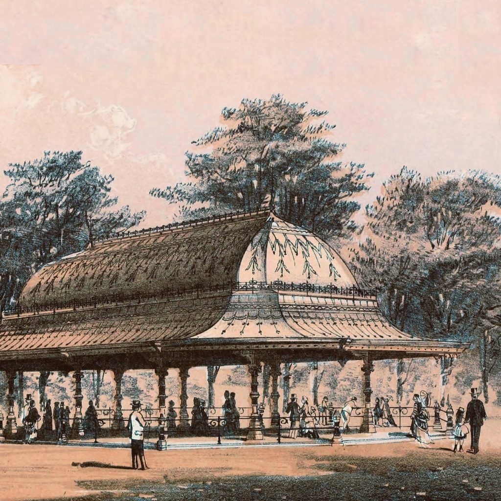 1873 design for a pavilion in Concert Grove, Prospect Park, Brooklyn